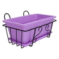 thumbnail image 7 of PAMINGONO 1Set Iron Flowerpot Holder for Balcony and Kitchen in Black 13.76X7.47X6.68inch, 7 of 7