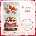 thumbnail image 2 of Pink Cherry Blossom Love Banner Red Heart Pattern Valentine Display Cute  Swing Design Heart Backdrop for Valentine's Day Anniversary Romantic Date, 2 of 8