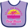 thumbnail image 3 of Inktastic Summer Enjoy the Sunshine Vero Beach Florida in Pink Boys or Girls Baby Bib, 3 of 4