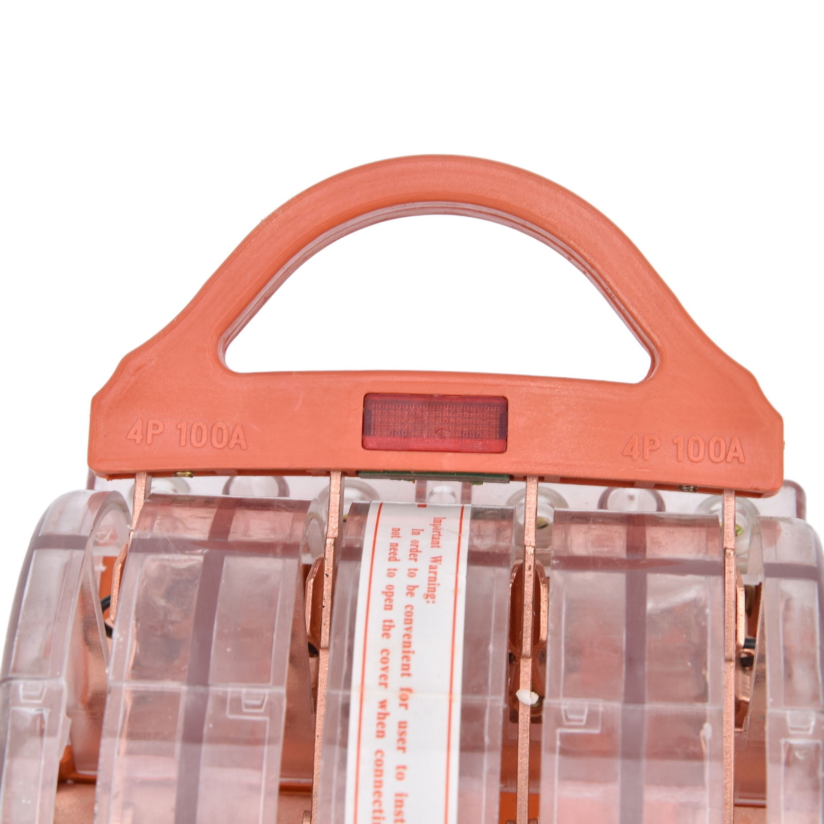 Knife   Switch AC380V 100A 4 Pole Double Throw Transparent Shell LED Indicators Disconnect Knife Switch Laegsmetg