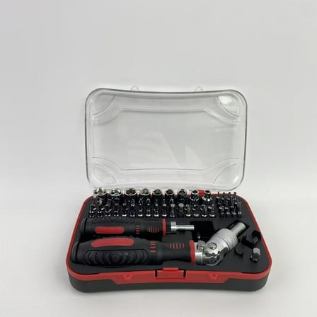 duduman Screwdrivers, non-electric,Magnetic Ratcheting Wrench and Electronics Precision Screwdriver Set, (Pack of 1), Red