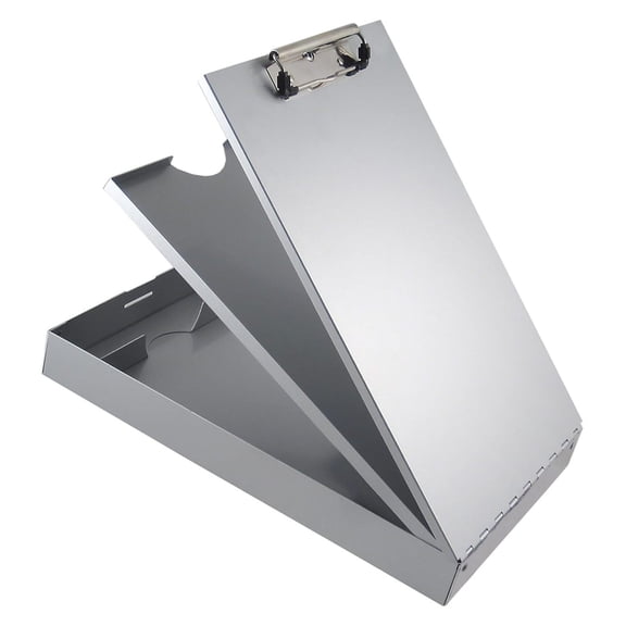 Saunders Metal Clipboard with Storage - Letter Size Heavy Duty Contractor Grade Clipboard - Dual Storage Form Holder with Low Profile Clip Made in USA