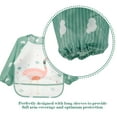 thumbnail image 4 of Pluokvzr Baby Bibs with Sleeves Waterproof Long Sleeves Bib with Pocket Unisex Feeding Apron Wearing Feeding Bibs, 4 of 7