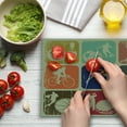 thumbnail image 3 of Sports Cutting Board, Assorted Sports Banners Vintage Grunge Effect Tennis Soccer Bowling Sports Pub Theme, Decorative Tempered Glass Cutting and Serving Board, Large Size, Multicolor, by Ambesonne, 3 of 5
