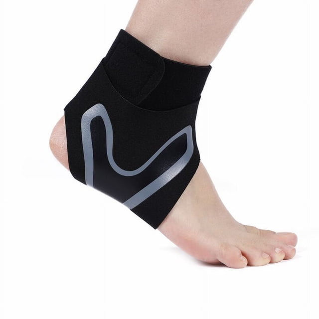 1 par de tobilleras de compresión de neopreno transpirable para hombres y mujeres, funda elástica para esguince de pie para protección deportiva, artritis, fascitis plantar, tendinitis de Aquiles,