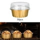 thumbnail image 4 of 5 Aluminio Muffin Cups Cheesecake Pan Papel de aluminio reciclado Puede utilizar Horno Microondas Wrappers para Snacks Creme 50 pcs perfecl Revestimientos de tazas para hornear, 4 of 8