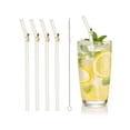 thumbnail image 1 of Uxcell 4 Pcs Pajillas de Vidrio Reutilizables, 7.87" Pajilla de Vidrio de Tortuga Resistente a los Golpes, Pajillas Lisas y Lindas para Whisky, Café, Jugo, Refrescos, Té, Naranja, 1 of 6