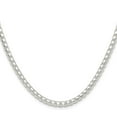 thumbnail image 3 of Auriga 925 Sterling Silver Polished 4 mm Round Box Chain Necklace for Women 18", 3 of 6