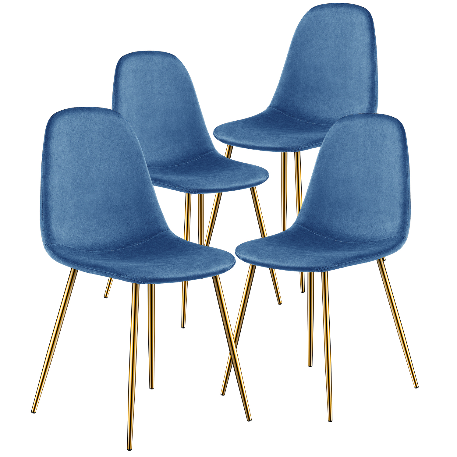 Homfa Dining Chair, Mid Century Modern Side Chairs with Golden Metal