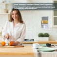 thumbnail image 4 of Wall Mount Dry Food Storage Containers Home Kitchen Candy Snacks Coffee Bean Rice Clear Dispenser Organizer  Dual Bucket, 4 of 10