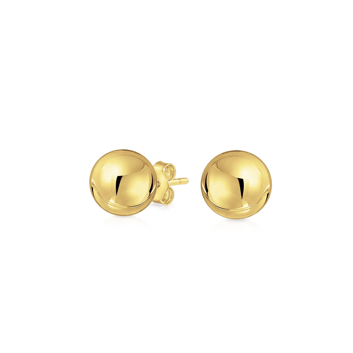 14K Gold 4mm Ball Stud Earring 