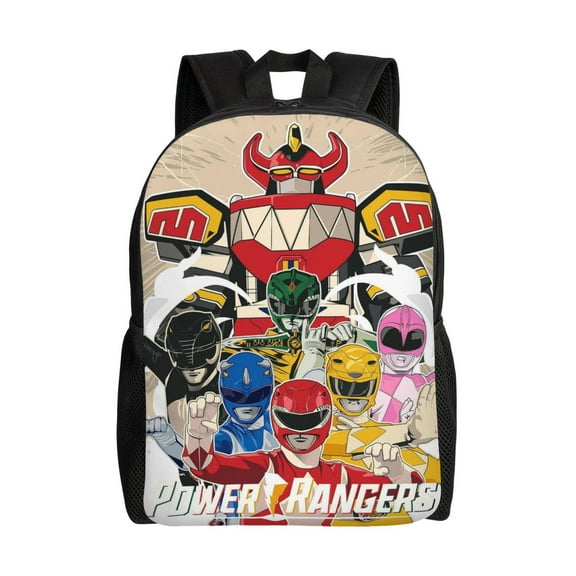 Power Rangers Large Backpack Lightweight Laptop Bag Daypack Bookbag Travel Backpack for Men Women