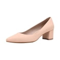 thumbnail image 1 of Zapatos DREAM PAIRS DPU212 Tacón Bajo Grueso Color Albaricoque Talla 9, 1 of 5