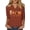 Xvnan1 Brick Red, variant on Womens 3/4 Sleeve V Neck T Shirts Halloween Thanksgiving Fall Graphic Tee Tops
