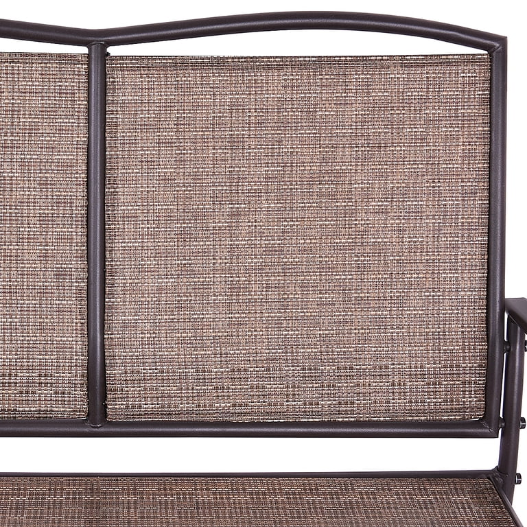 Costway 2-Person Patio Glider Rocking Bench, Brown photo 5