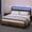 Brown, variant on 4 EVER WINNER Full Size LED Bed Frame, White Metal Platform Bed Frame with LED Headboard, Rustic Wood Headboard, No Box Spring Needed, White