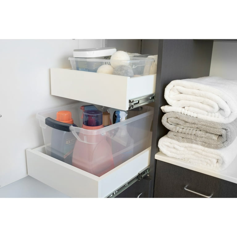 Rubbermaid Cleverstore 41 Quart Latching Stackable Storage Tote, Clear (4  Pack), 1 Piece - City Market