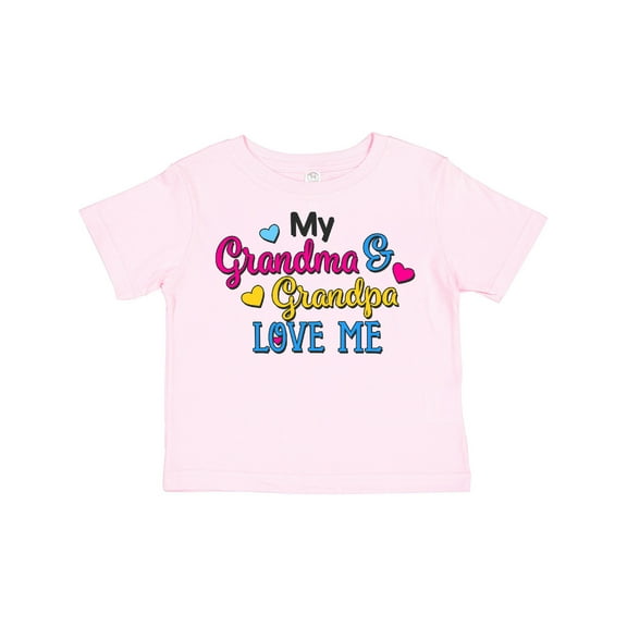 Inktastic My Grandma and Grandpa Love Me with Hearts Boys or Girls Toddler T-Shirt
