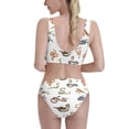 thumbnail image 3 of Picia Snake Women's High Waisted Bikini Scoop Neck Swimsuit Two Pieces Bathing Suit-Large, 3 of 8