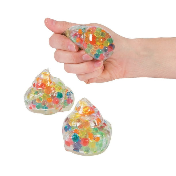 Water Beads Squeeze Rainbow Poop Toys 12 Pieces