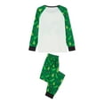 thumbnail image 6 of Elippeo Family Matching Christmas Pajamas, Baby Romper/Dog Bandana/Dinosaur Christmas Tree Letter Print Tops Pants Sleepwear Set, 6 of 10