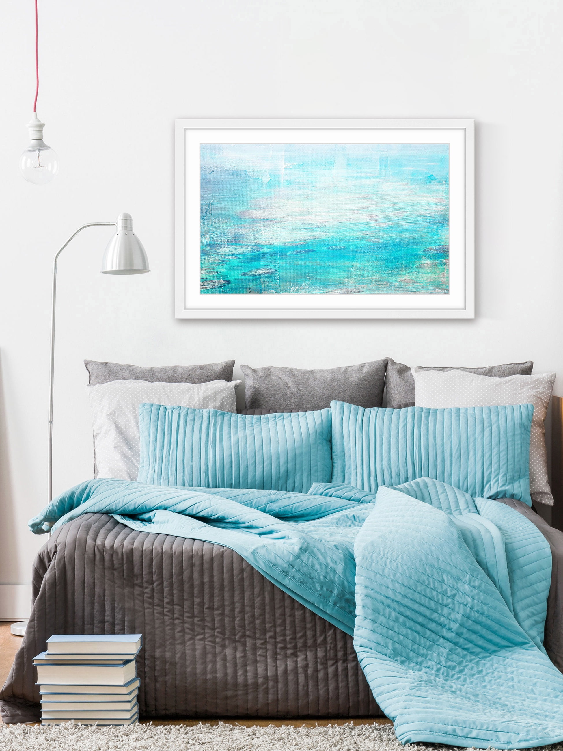 "White Surf" Framed Painting Print