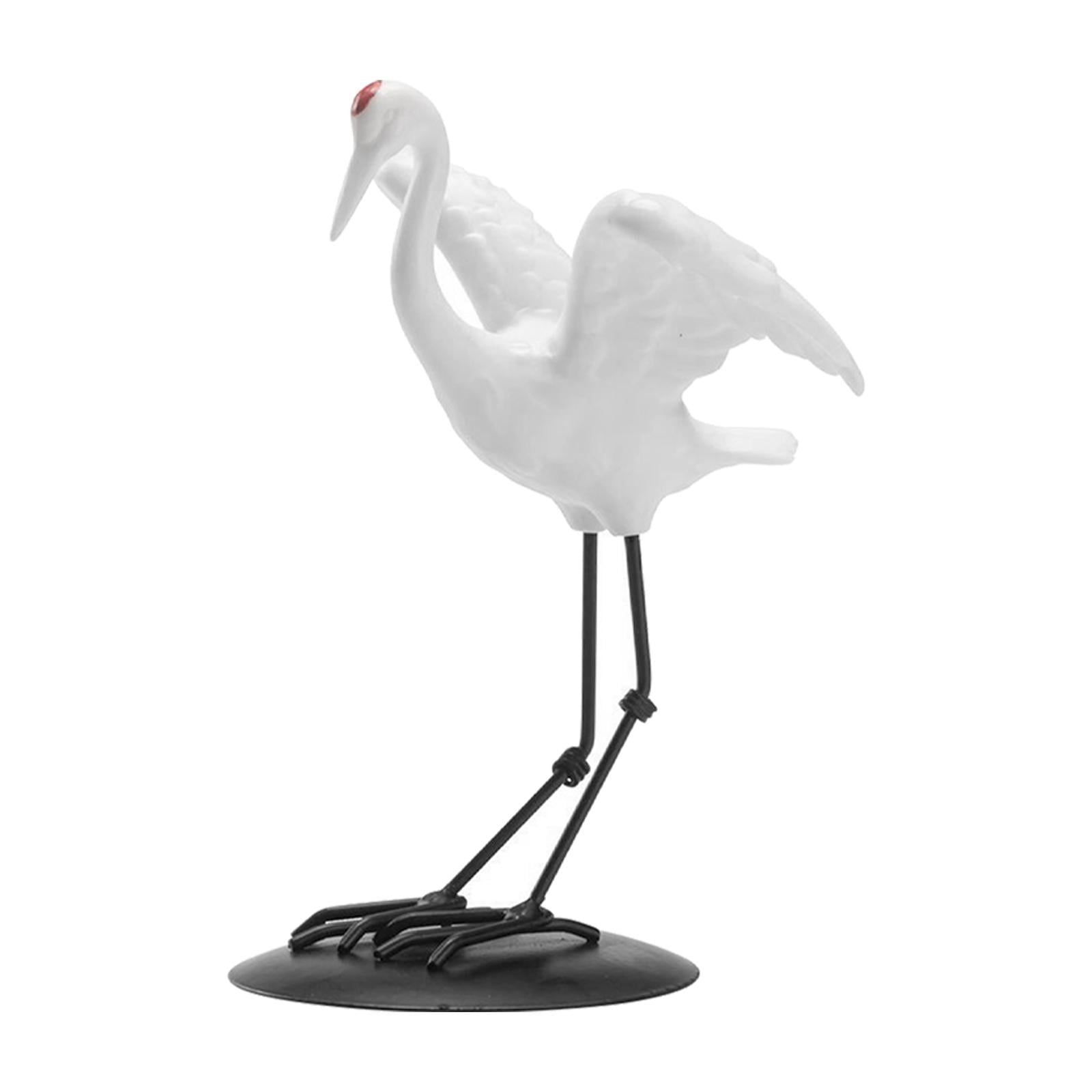 Chinese Crane Statue Modern Minimalist Animal Bird White Figurine