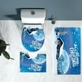 thumbnail image 3 of Cheapark 3-Piece Christmas Bathroom Mat Set - Non-Slip Bath Rugs, Shower & Toilet Cover, Soft Absorbent Flooring Accessories, Festive Home Decor, 3 of 6