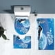 thumbnail image 4 of Juego de alfombrillas de baño navideñas, antideslizantes, para ducha, inodoro y bañera, suaves y absorbentes, para decoración del hogar, 3 piezas, diseño de gallo, 4 of 6