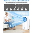 thumbnail image 5 of Windowless Portable Air Conditioner, 27" Bladeless Evaporative Air Cooler, Dual Tanks for 24H Cooling, 4 Modes & 3 Speeds, 25FT Remote&Timer, 360° Swing Swamp Cooler Air Cooler Indoor, 5 of 10