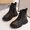 Black, variant on Children Shoes Fashionable Flat Boots Comfortable Soft Sole Leather Children Boots Boots White 27