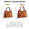 thumbnail image 3 of Bolso Kattee para mujer, piel auténtica, color marrón, 3 of 6
