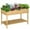 Natural Wood, variant on Outsunny 43.25" x 18" x 30" Raised Garden Bed Wooden Planter with Shelf