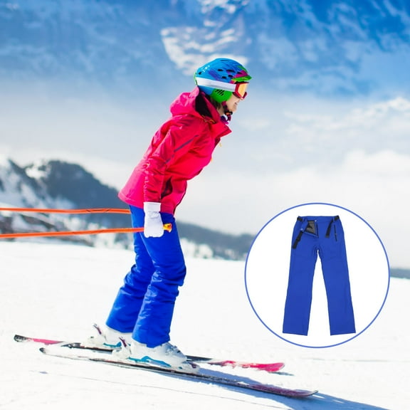 NICEXMAS Women Ski Trousers Thicken Pants Blue 1Pack Long Warm Fleece Lining Heat Retention