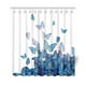 GCKG Volant Papillons Bleu Décoration de la Maison Tissu Polyester Rideau de Douche Ensembles de Salle de Bains avec des Crochets 66x72 Pouces – image 1 sur 3