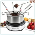 thumbnail image 2 of Nostalgia Stainless Steel Fondue Set, 8-Cup Electric Fondue Pot with 6 Color-Coded Dipping Forks, 2 of 9
