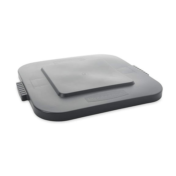Rubbermaid Commercial Products BRUTE Square Bin Storage Container Lid, 28-Gallon, Gray FG352700GRAY