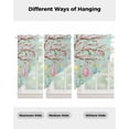 thumbnail image 4 of Easter Eggs Swag Valances for Windows, Spring Watercolor Bunny Flower Green Rod Pocket Sheer Valances for Small Windows, Swag Toppers Light Filtering for Kitchen Living Room 2 Panels 36''x36'', 4 of 6