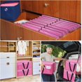 thumbnail image 4 of 4 Pack Large Moving Bags Heavy Duty Clothes Totes for Storage, Moving Bins with Zippers Top and Sturdy Handles, College Students Dorm Storage Collapsible Bags for Space Saving and Packing(Pink,87L), 4 of 9