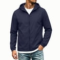 thumbnail image 2 of Men's Jackets Hooded Zip Up Casual Lightweight Windbreaker Jacket with Pockets Spring Fall Fashion Clothes, 2 of 9
