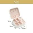 thumbnail image 2 of ENTASSER Mini Jewelry Travel Case,Small Travel Jewelry Organizer, Portable Jewelry Box Travel Mini Storage Organizer Portable Display Storage Box For Rings Earrings Necklaces Giftswhite, 2 of 6