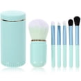 thumbnail image 1 of 1 juego de brochas cosméticas profesionales de fibra artificial con espejo., 1 of 7