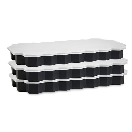 

Silicone Ice Square Tray Pack of 3 Ice Ball Mould with Lid BPA-Free Ice Square Tray 37 Compartments Easy to Remove