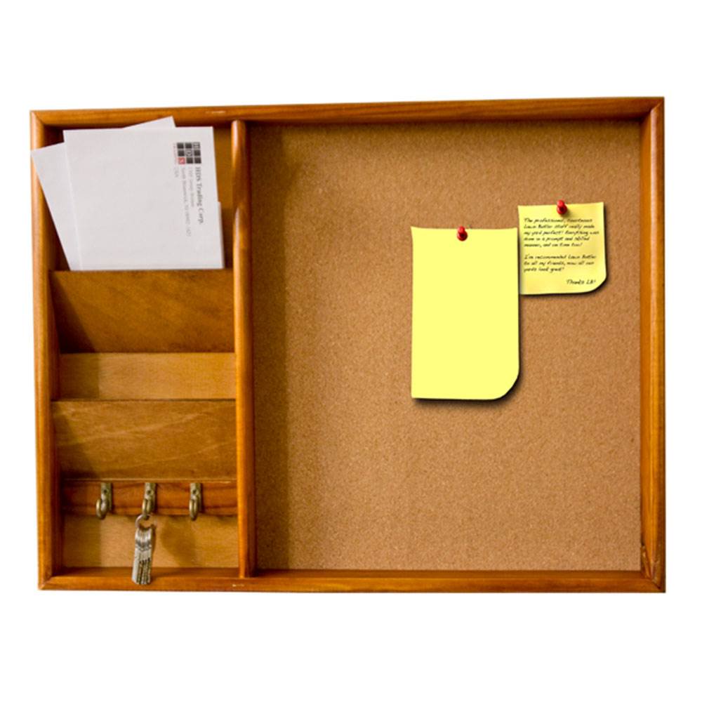 Home Basics WallMounted Wood Bulletin Board, Pine