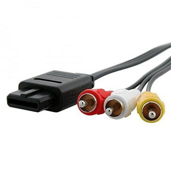 Eallc Black High Quality AV Composite Cable for Nintendo 64(US Stock?