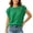 Green, variant on Dpjklzsn Women's Crochet Open Knit Top, Short Sleeve Round Neck Casual Summer Sweater Shirt