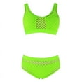 thumbnail image 4 of Sakmal Green Swimsuit Women Sheer Bikinis Mesh Swimwear Push Up Padded Triangle Swimsuit Sets, 4 of 4