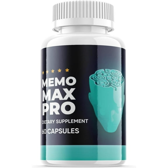 (1 Pack) Memo Max Pro - Brain Boost Supplement - Dietary Supplement for Focus, Memory, Clarity, & Energy - Advanced Cognitive Support Formula for Maximum Strength - 60 Capsules