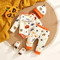 thumbnail image 2 of Leey-World Boys Baby Clothes Toddlers Halloween Pajamas Baby Kids Boy Girl Pumpkin Pajama Set Ghost Pjs Jammies Button Down Lounge Sleepwear(Orange,3-6 Months), 2 of 5