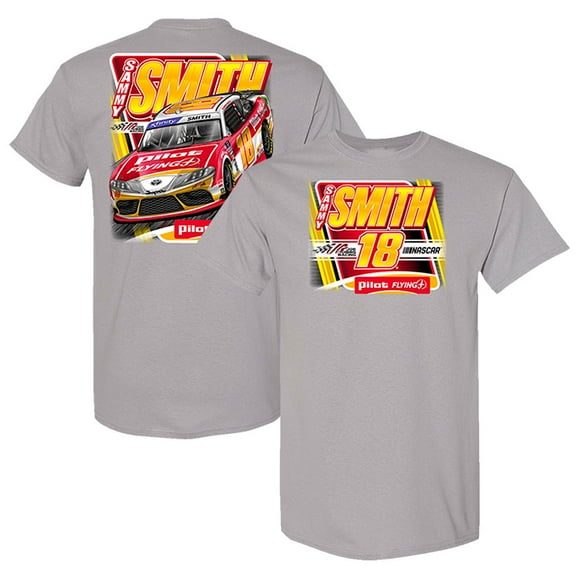 Men's Joe Gibbs Racing Team Collection  Gray Sammy Smith 2023 #18 Pilot/Flying J T-Shirt